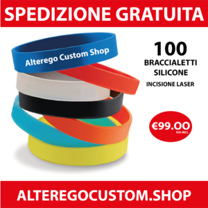 braccialetti silicone incisione laser